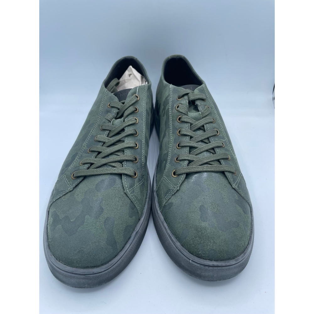 Belvedere Oliver Green Camouflage Suede Sneakers Mens 13 D Made in Brazil Camo - Picture 2 of 8